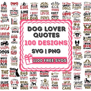 Paquete de citas para amantes de los perros (SVG), paquete de citas para mamás de perros (SVG), pata, mamá peluda (SVG), pata positiva (SVG), huella de pata (SVG), cachorro (SVG), refranes de perros (SVG), clipart de perro (PDF)