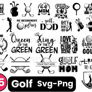Bundle golf Svg, golf monogramme Svg, Svg monogramme fractionné, nom de golf cadre Svg, Svg balle de golf, golf Png, joueur de golf svg, golf amateur Svg cricut