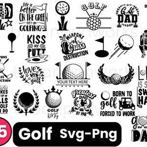Bundle golf Svg, golf monogramme Svg, Svg monogramme fractionné, nom de golf cadre Svg, Svg balle de golf, golf Png, joueur de golf svg, golf amateur Svg cricut
