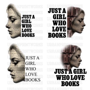 Nur ein Mädchen, das Bücher PNG Bundle, Booktrovert Png Buch Leser JPG, Geschenk für sie Clipart, Buch Nerd, Romane, Buchclub, Lehrer Lesung liebt