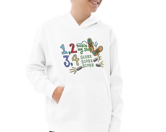 Score, Score, Score! Kids fleece hockey hoodie