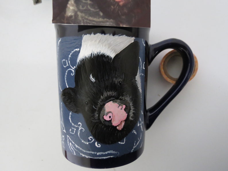 Pet Portrait Hand Painted Coffee Mugs Made to Order Any Animal Painted From Photo shepherd by Shannon Ivins image 6