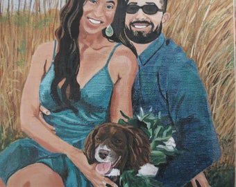 Wedding or Engagement Portrait Keepsake Treasure Box Hand Painted Made to Order Any Subject or photo by Shannon Ivins