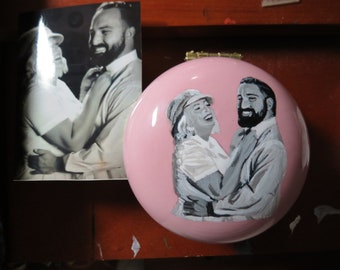 Wedding Portrait Hand Painted Trinket Keepsake ceramic box Made to order You Provide Photo I can paint Anything by Shannon Ivins Pigatopia