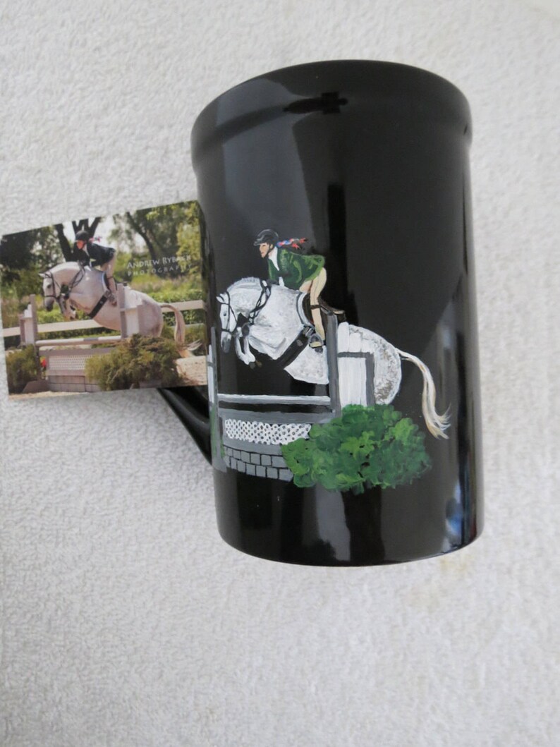 Hand Painted Pet Portrait Coffee Mugs Made to Order Brittany Dog by Shannon Ivins Pigatopia image 5