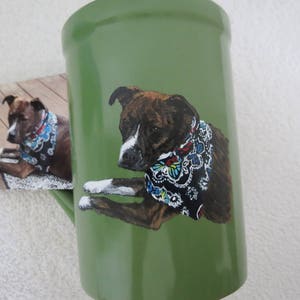 Pet Portrait Hand Painted Coffee Mugs 16oz Made to Order Husky by Shannon Ivins Pigatopia image 4