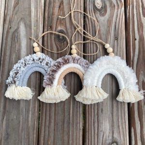Boho Macrame Rainbow Wall Hanging: Soft Cotton, Textured Decor