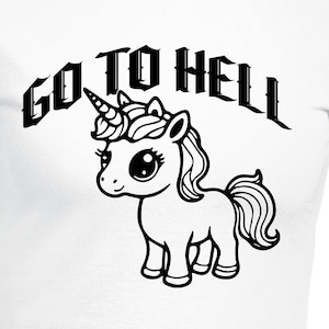 Go To Hell Digitale Schnittdateien | Cricut | Silhouette Cameo | SVG-Schnittdateien | Digitale Dateien | PDF | Eps | DXF | PNG | Einhorn