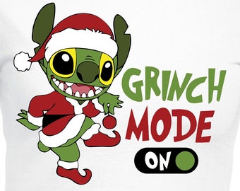 Lilo & Stitch Christmas Digital Cut Files | Cricut | Silhouette Cameo | Svg Cut Files | Digital Files | PDF | Eps | DXF | PNG | Santa
