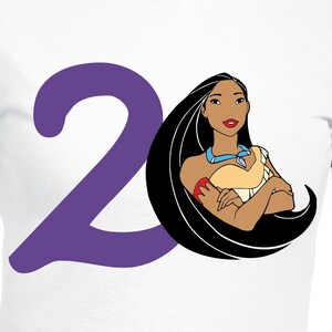 Pocahantas 2. Geburtstag digitale Schnittdateien | Cricut | Silhouette Cameo | SVG-Schnittdateien | PDF | Eps | DXF | PNG | Pocahantas