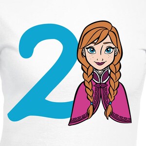 Anna 2 Geburtstag Digital Cut Dateien | Cricut | Silhouette Cameo | SVG-Schnittdateien | Digitale Dateien | PDF | Eps | DXF | PNG | Gefroren