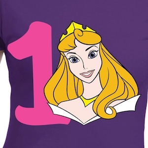 File di taglio digitale del primo compleanno della principessa Aurora / Cricut / Silhouette Cameo / File di taglio Svg / PDF / Eps / DXF / PNG / La Bella Addormentata