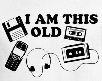 I Am This Old Digital Cut Files | Cricut | Silhouette Cameo | Svg Cut Files | Digital Files | PDF | Eps | DXF | PNG | Funny Birthday Shirt