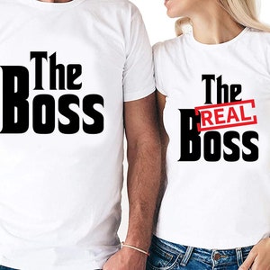 The Boss / The Real Boss Paare Set Digital Cut Dateien | Cricut | Silhouette Cameo | Datei | PDF | Eps | DxF | PNG | Freundin Freund