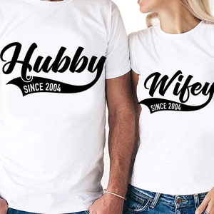 Echtgenoot en vrouw stellen sinds 2004 digitale snijbestanden in | Cricut | Silhouetcameo | Svg-bestanden knippen | PDF | Eps | DxF | PNG | Jubileum