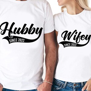 Echtgenoot en vrouw stellen sinds 2022 digitale snijbestanden in | Cricut | Silhouetcameo | Svg-bestanden knippen | PDF | Eps | DxF | PNG | Jubileum