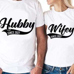 Conjunto de parejas de esposos desde 2027 Archivos de corte digitales / Cricut / Silhouette Cameo / Archivos de corte Svg / PDF / Eps / DxF / PNG / Aniversario