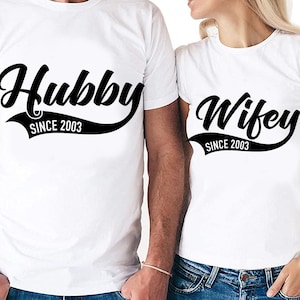 Echtgenoot en vrouw stellen sinds 2003 digitale snijbestanden in | Cricut | Silhouetcameo | Svg-bestanden knippen | PDF | Eps | DxF | PNG | Jubileum