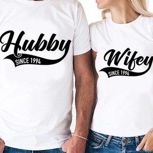 Echtgenoot en vrouw stellen sinds 1994 digitale snijbestanden in | Cricut | Silhouetcameo | Svg-bestanden knippen | PDF | Eps | DxF | PNG | Jubileum