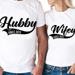 Conjunto de parejas de esposos desde 2015 Archivos de corte digitales / Cricut / Silhouette Cameo / Archivos de corte Svg / PDF / Eps / DxF / PNG / Aniversario