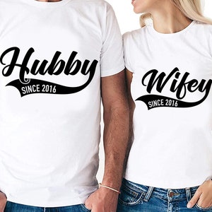 Mąż i żona od 2016 r. Pary ustawiają cyfrowe pliki do cięcia | Cricut | Silhouette Cameo | Pliki do cięcia SVG | PDF | Eps | DxF | PNG | Rocznica
