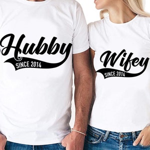 Conjunto de parejas de esposos desde 2014 Archivos de corte digital / Cricut / Silhouette Cameo / Archivos de corte Svg / PDF / Eps / DxF / PNG / Aniversario