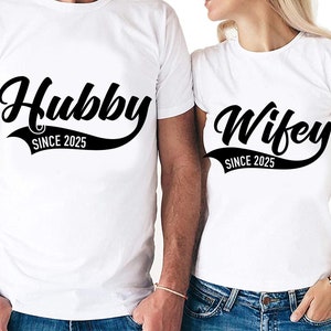Mąż i żona od 2025 roku Pary ustawiają cyfrowe pliki do cięcia | Cricut | Silhouette Cameo | Pliki do cięcia Svg | PDF | Eps | DxF | PNG | Rocznica