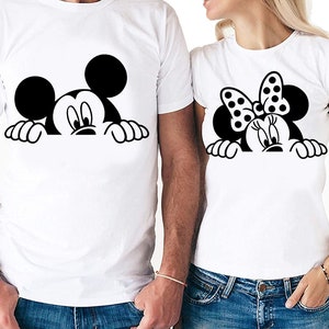 Casais espiando Mickey Minnie definem arquivos de corte digital | Cricut | Silhueta camafeu | Arquivos de corte SVG | Arquivos Digitais | PDF | Eps | DXF | PNG |