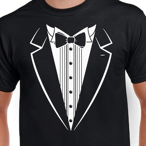 Tux Shirt fichiers découpés numériques | Cricut | Camée Silhouette | Fichiers Svg | Fichiers numériques | PDF | Eps | DXF | PNG | Smoking