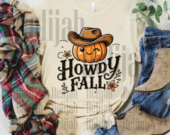 Howdy Fall Pumpkin Sublimation/Printable Design | Instant Download | PNG DOWNLOAD ONLY