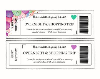 Birthday Coupon for Grandchild