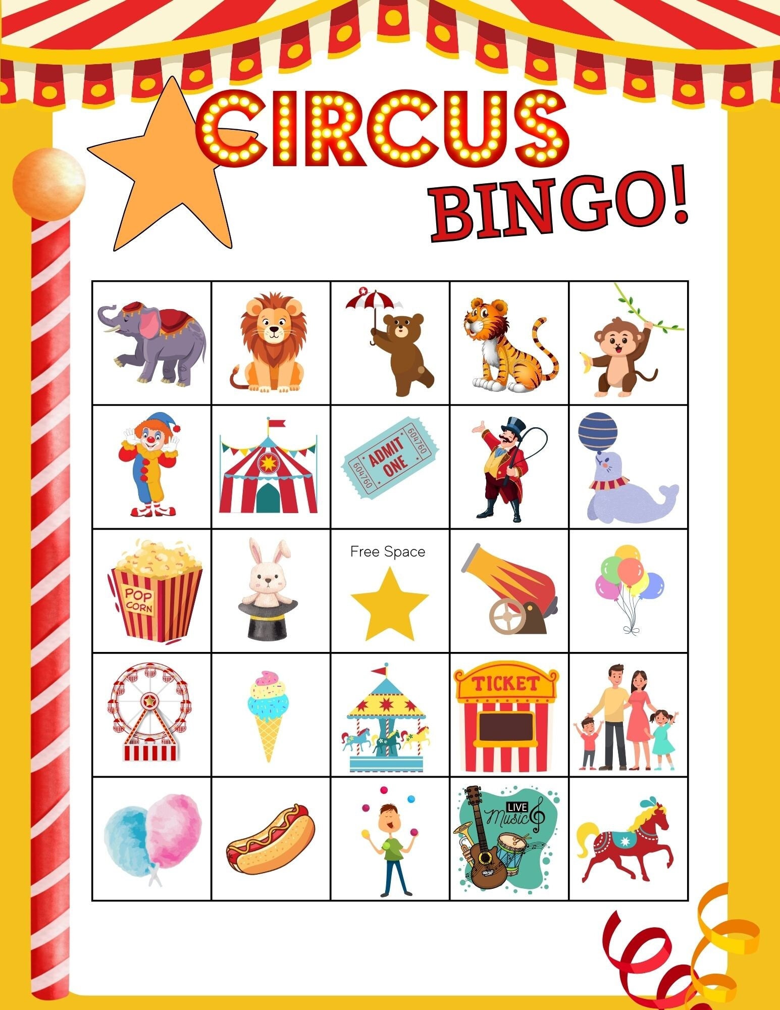 Circus Bingo