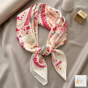 stylish silk scarf women neckerchief horse motif wrap