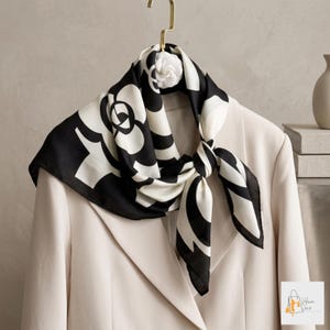 trendy satin scarf women square neck wrap fashion accessory