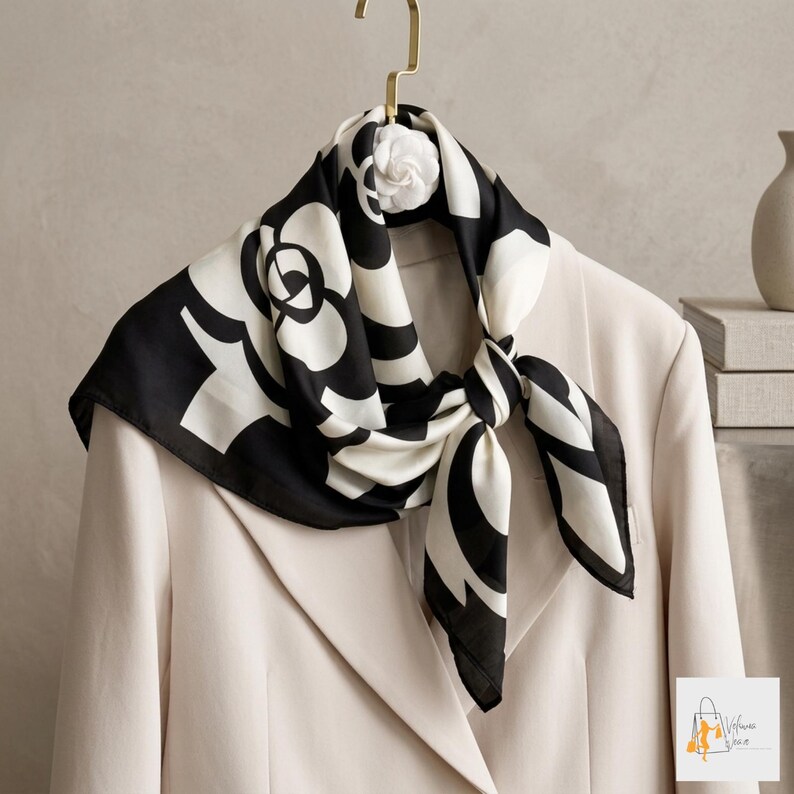 trendy satin scarf women square neck wrap fashion accessory