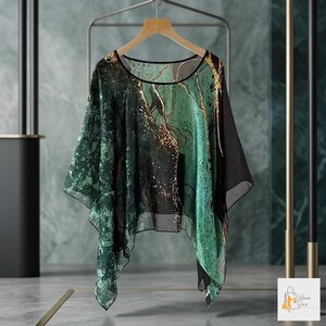 printed beach cover up women kimono style blouse