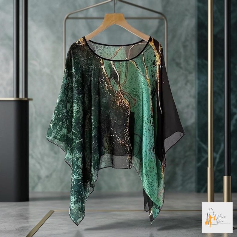 printed beach cover up women kimono style blouse