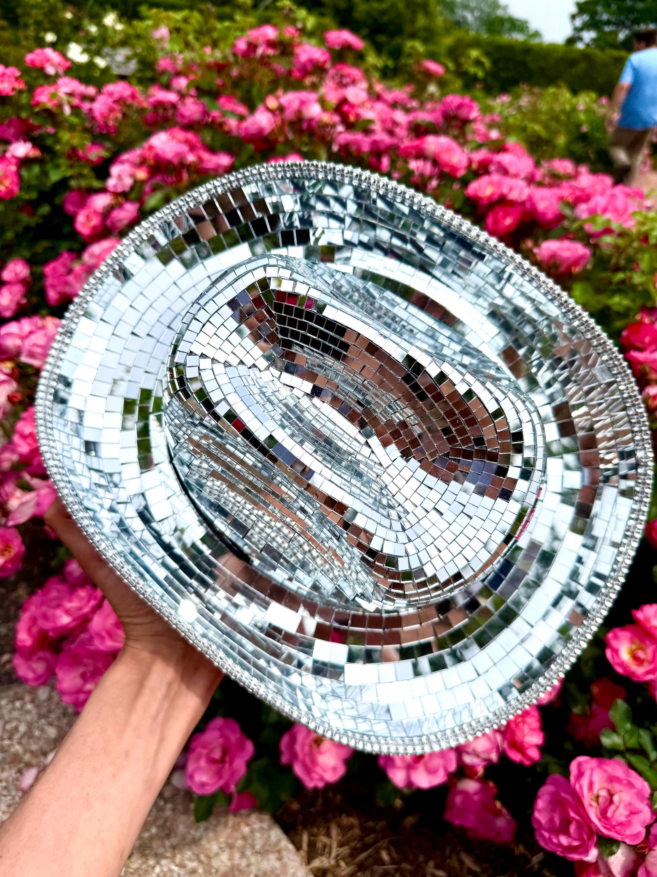 Custom Cowgirl Hat, Disco Ball Decor, Cowboy Hat, Mirror  display picture 2