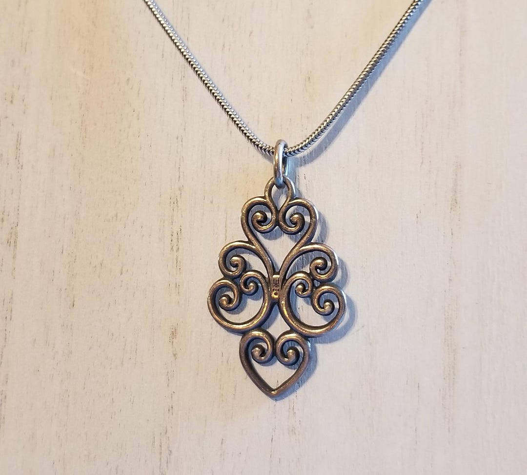 James Avery Jubiliant Heart Sterling Silver Pendant With Makers