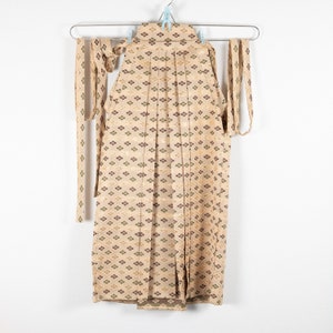 Hakama vintage - motivo floreale a rombi in broccato verde e oro