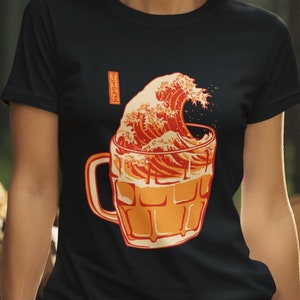 Great Wave Mount Fuji Pilsner Shirt | Hokusai Art Inspired | Kanagawa Japanese Artwork Tee | Beer Lover Gift