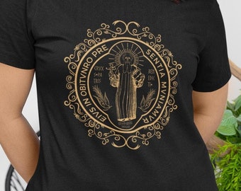 St. Benedict Medal T-Shirt: Catholic Saint Devotion