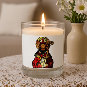 St. Stanislaus Candle | Catholic Soy Wax Prayer Candle | Glass Jar Candle | Polish Patron Saint Gift | Spiritual Decor | Handmade Candle