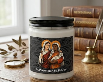 Heilige Perpetua Felicity Candle Katholieke Heiligen Geurende Soja Gebed Devotional
