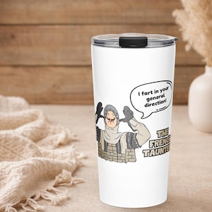 French Taunter Tumbler, Medieval Insult Drinkware, Comedy Quote Cup