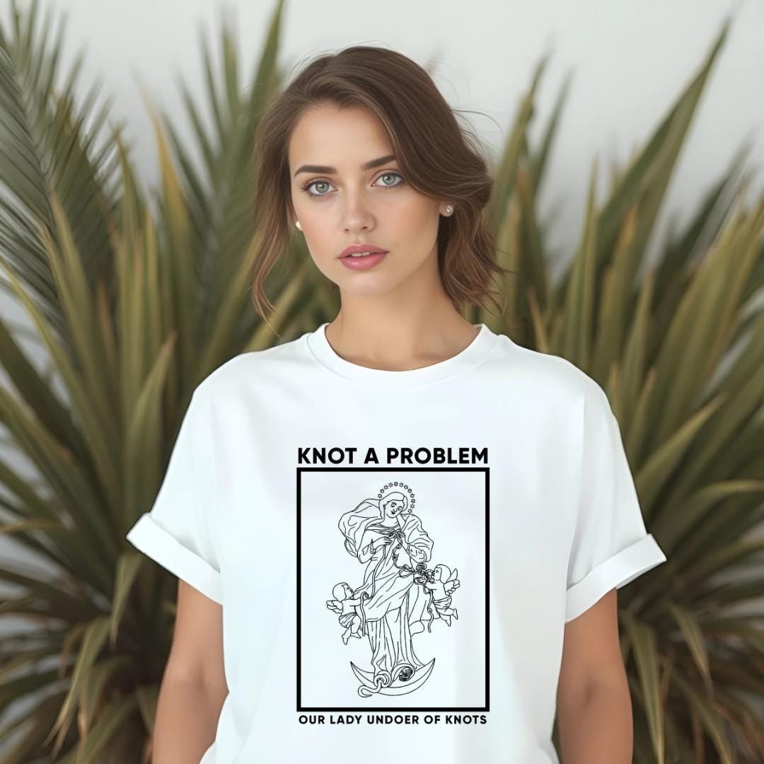 Camiseta de Nuestra Señora Desatadora de Nudos: Regalo devocional católico  México