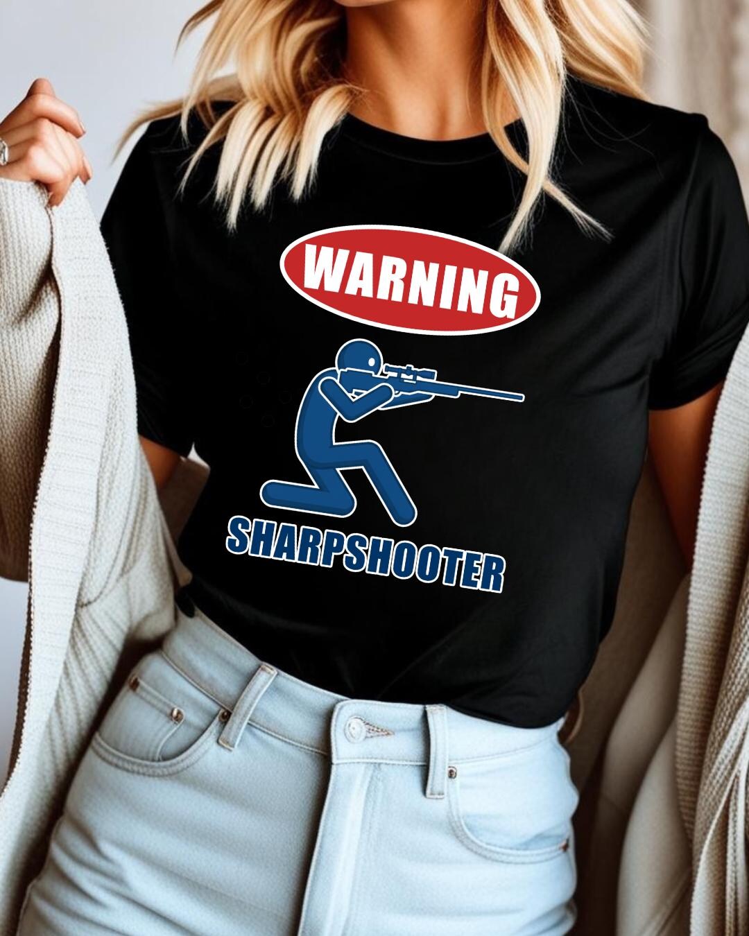 Precision Humor Sharpshooter Warning Shirt, Precision Marksman Humor Tee, Target ...