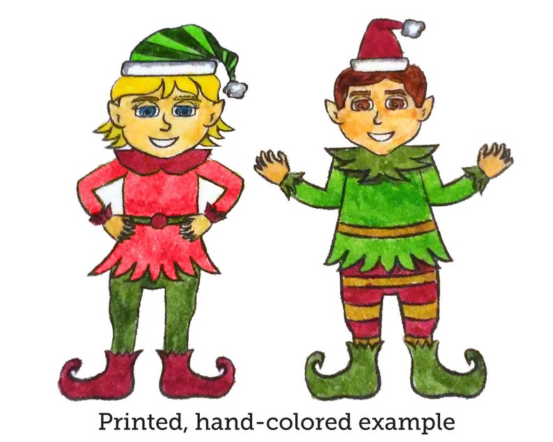 Santa Season Digital Stamp Set, Christmas Digi, PNG Clip Art image 4