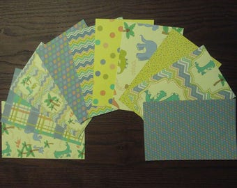 Dinosaur 4x6in Patterned Cardstock for Card Fronts, Pocket Page Cards