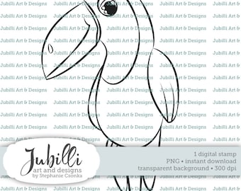 Toucan Digital Stamp, Tropical bird PNG digi clipart